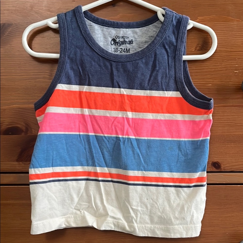 OshKosh B'gosh Colorful Striped Tank Top Blue and Pink